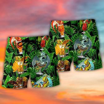 Dragon Drinking Dragon Style Beach Short | Newhawaiianshirts AU