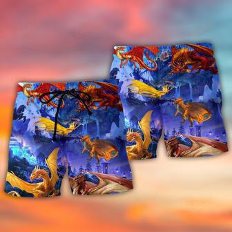 Dragon Fantasy Style Beach Short | Newhawaiianshirts AU