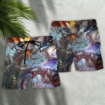 Dragon Fantasy World Dragon Magic Beach Short | Newhawaiianshirts DE