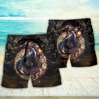 Dragon Golden Japanese Dragon Beach Short | Newhawaiianshirts AU