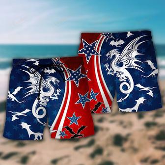 Dragon Independence Day America Beach Short | Newhawaiianshirts CA