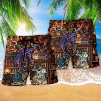 Dragon Love Books My Weekend Is All Booked Beach Short | Newhawaiianshirts DE