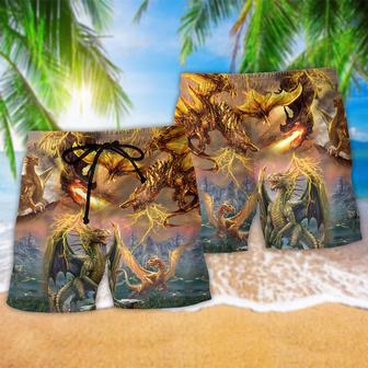 Dragon Love His Life Beach Short | Newhawaiianshirts DE