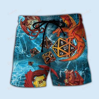 Dragon Love Life Blue Mysterious Dragon Blue Beach Short | Newhawaiianshirts UK