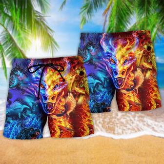 Dragon Love Life Fire And Water Beach Short | Newhawaiianshirts