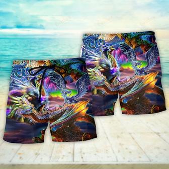 Dragon Neon Legends Colorful Beach Short | Newhawaiianshirts