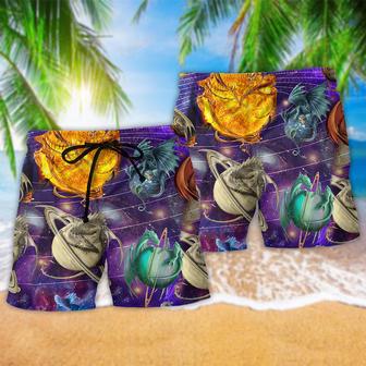 Dragon Planet Love Life Galaxy Beach Short | Newhawaiianshirts