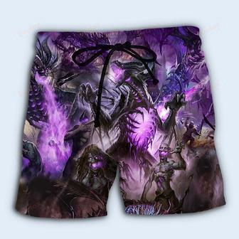 Dragon Skull Love Life Purple Beach Short | Newhawaiianshirts AU