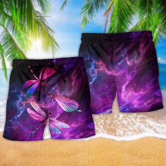 Dragonfly Purple Love Sky Beach Short | Newhawaiianshirts