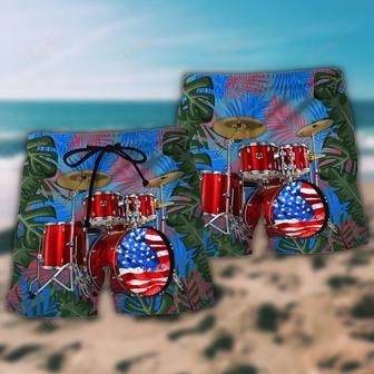 Drum Independence Day America Beach Short | Newhawaiianshirts UK