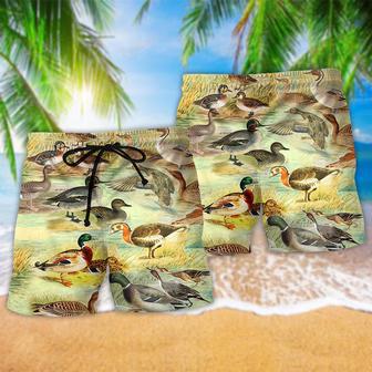 Duck Vintage World Art Beach Short | Newhawaiianshirts AU