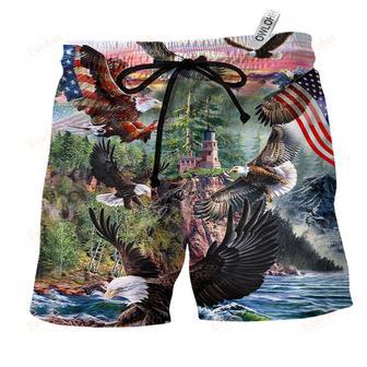 Eagle Spirit Of America Beach Short | Newhawaiianshirts AU