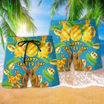 Easter Lovely Rabbit The Great Gift Of Easter Beach Short | Newhawaiianshirts UK