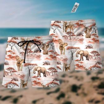 Elephant Africa Cute Style Beach Short | Newhawaiianshirts AU