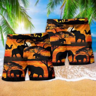 Elephant You're Stronger Than You Think Sunset Beach Short | Newhawaiianshirts UK