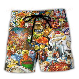 Festival I'm Here For The Boston Seafood Festival Crawfish Food Beach Short | Newhawaiianshirts UK