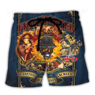 Firefighter Tradition Dedication Sacrifice Is My Life Beach Short | Newhawaiianshirts DE