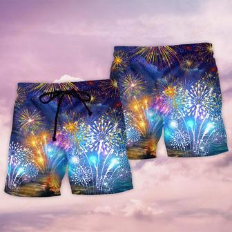 Firework By Night Beach Short | Newhawaiianshirts AU