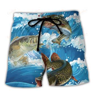 Fishing Blue Wave Style Beach Short | Newhawaiianshirts CA