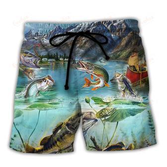 Fishing Born To Go Fishing Forced To Go To School Beach Short | Newhawaiianshirts DE