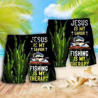 Fishing Is My Therapy Leaf Beach Short | Newhawaiianshirts