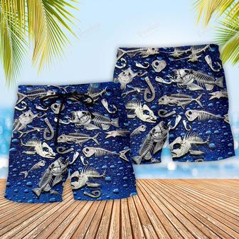 Fishing Sawbones Blue Basic Beach Short | Newhawaiianshirts AU