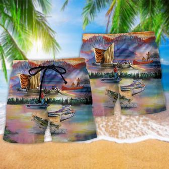 Fishing Under Sunset Lover Beach Short | Newhawaiianshirts UK