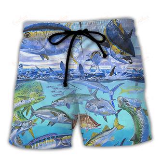 Fishing Undersea The Rodfather Tuna Fish Beach Short | Newhawaiianshirts AU