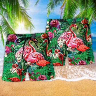 Flamingo Love Life Floral Beach Short | Newhawaiianshirts AU