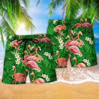 Flamingo Stand Tall And Be Fabulous Beach Short | Newhawaiianshirts AU