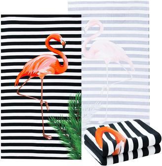 Flammingo Design Womens Beach Towels Perfect Poolside Tropical Trips | Newhawaiianshirts UK