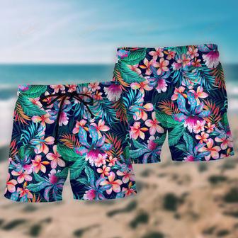 Floral Aloha Tropical Floral Summer Time Beach Short | Newhawaiianshirts CA