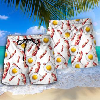 Food Bacon Egg Food Collection Beach Short | Newhawaiianshirts CA