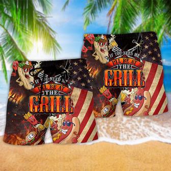 Food Barbecue I Will Be At The Grill Beach Short | Newhawaiianshirts UK