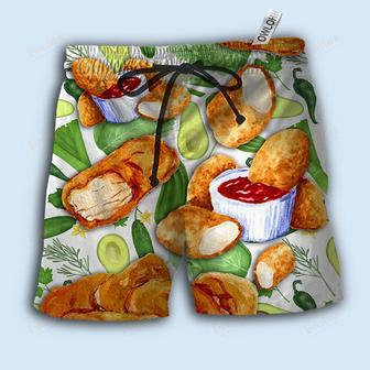 Food Chicken Nugget Make Me Happy Beach Short | Newhawaiianshirts