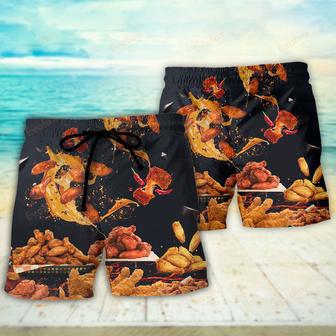 Food Chicken Wing Fast Food Delicious Beach Short | Newhawaiianshirts UK