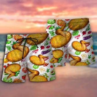 Food Chicken Wing Make Me Happy Beach Short | Newhawaiianshirts UK