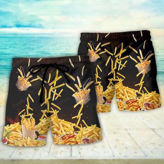 Food French Fries Fast Food Delicious Beach Short | Newhawaiianshirts DE