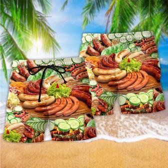 Food Life Is Better With Hot Dog Cucumber Beach Short | Newhawaiianshirts CA