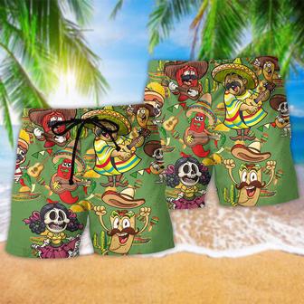 Food Love Mexican Culture Cute Colors Beach Short | Newhawaiianshirts UK