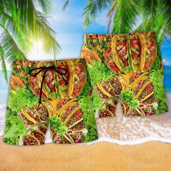 Food More Tacos Porfavor Beach Short | Newhawaiianshirts