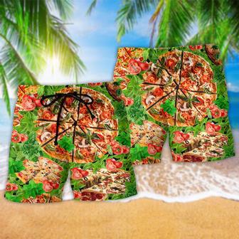 Food Pizza Love At First Bite Delicious Beach Short | Newhawaiianshirts AU