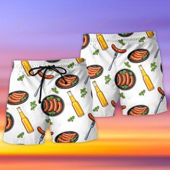 Food Sausages And Beer Big Set Beach Short | Newhawaiianshirts DE