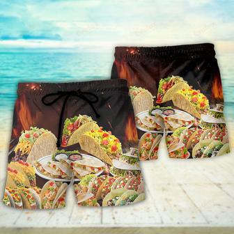 Food Tacos Fast Food Delicious Beach Short | Newhawaiianshirts UK