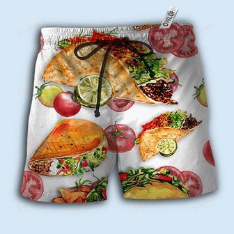 Food Tacos Life Is Better With Tacos Beach Short | Newhawaiianshirts