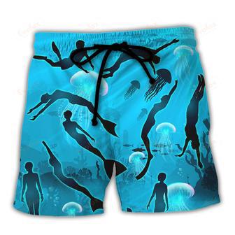 Freediving Don't Be Jealous Just Because You Can't Dive Like Me Beach Short | Newhawaiianshirts AU