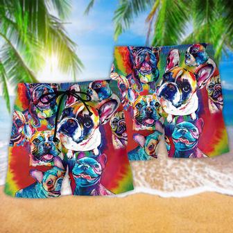 French Bulldog Love Color Beach Short | Newhawaiianshirts AU