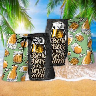 Fresh Beer Is A Good Idea Two Sides Beach Short | Newhawaiianshirts AU