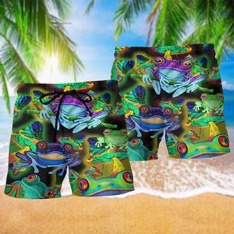 Frog And Mushrooms Love Life Beach Short | Newhawaiianshirts AU