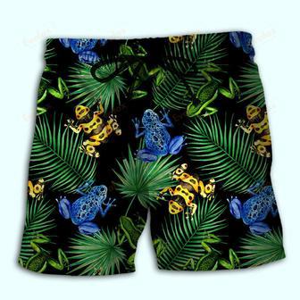 Frog Green Tropical Leaf Beach Short | Newhawaiianshirts DE